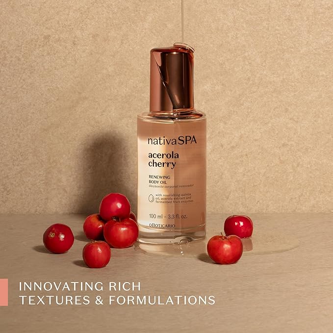 Nativa SPA Acerola Cherry Ritual. Soft & Radiant Bundle: Body Butter (200g), Body Oil (100 ml) & Body Scrub (200g)