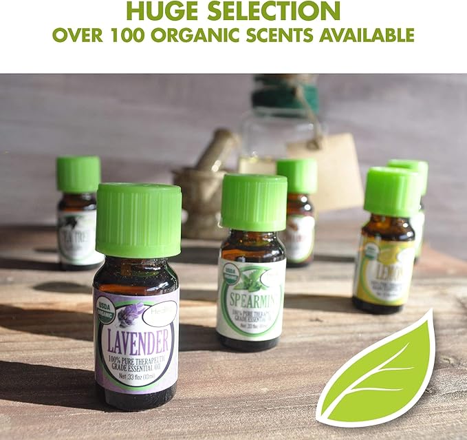 Healing Solutions Organic Peppermint Essential Oil – Pure & Undiluted Peppermint Oil (1 oz / 30ml) - for Hair & Skin