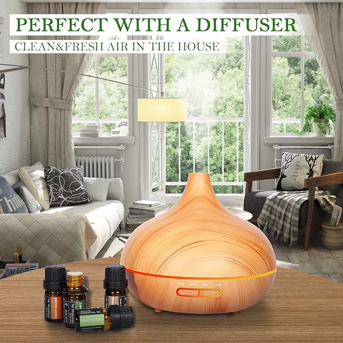 24 Bottles Essential Oil Set - Natural Essential Oils - Perfect for Diffuser, Massage, DIY Candle and Soap Making (5ml)