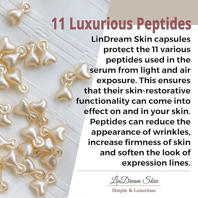 Serum Capsules for Face Skin Care - Boost Elasticity and Revive Collagen - Correction of Wrinkles and Tone Repair - Anti Aging, Hydrating, Lifting - 30 Capsules
