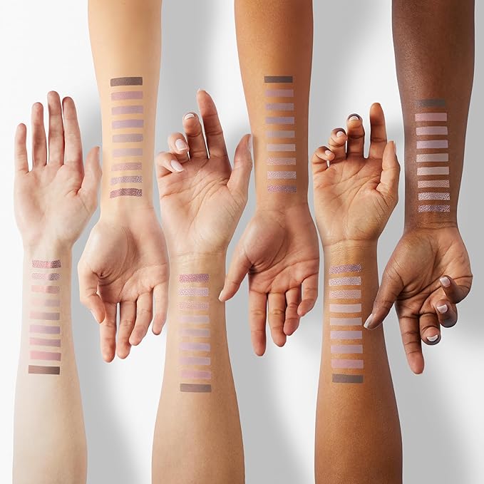 9Colors Eye Shadow Palette Makeup,Pink Rose Gold Purple Mauve Neutral Travel Eyeshadow Palette Highly Pigmented Long Lasting Waterproof Naturing-Looking Eyeshadow Palette Travel Size Gift Kit