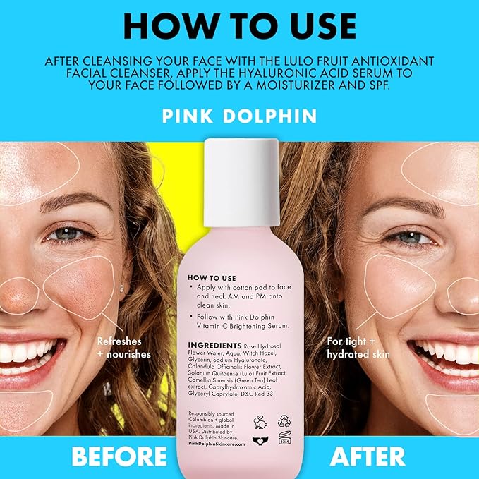 Hyaluronic Acid Hydrating Facial Toner | Multi-Depth Hydration Toner for Plumper, Smoother Skin | Collagen Boost | Witch Hazel | Vegan & Gluten Free | All Skin Types | 4oz