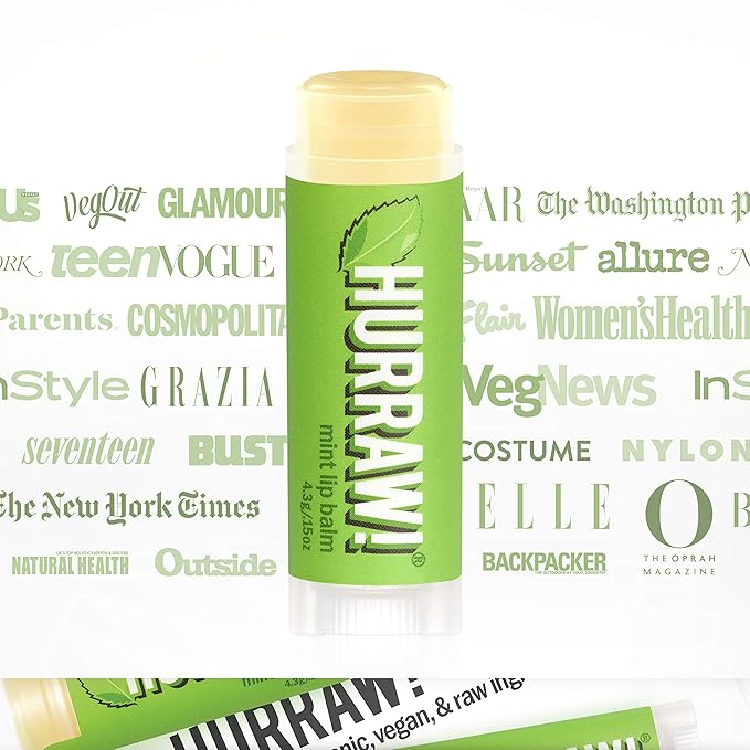 Hurraw! Mint Lip Balm, 3 Pack: Palm