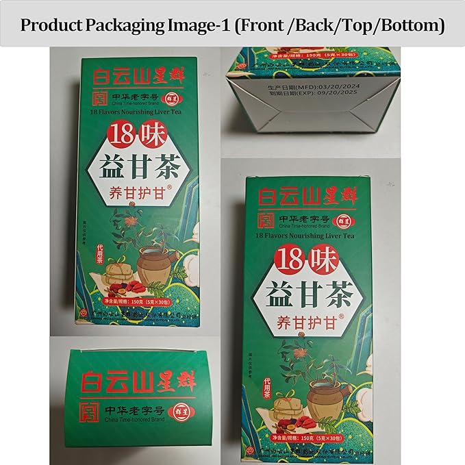 Daily Liver Tea, 18 Flavors Liver Tea with 18 Different Herbs for Better Liver (2 Boxes 60 Bags)