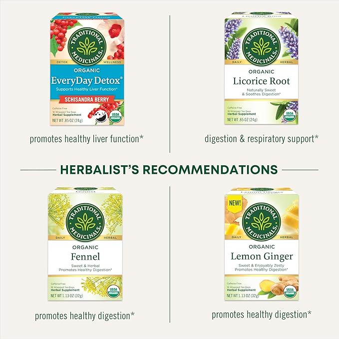 Traditional Medicinals Tea, Organic Spearmint, Supports Everyday Wellness, Healthy & Refreshing, 96 Tea Bags (6 Pack)