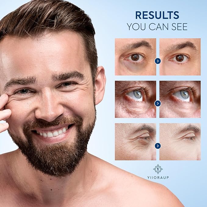 Caffeine Eye Cream for Men: Under Eye Roller for Bags and Puffy Eyes Treatment - Men's Cooling Stick and Depuffer for Dark Circles and Puffiness 0.5 fl.oz.