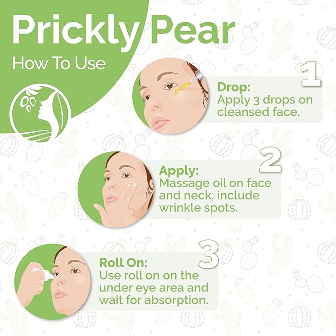 Fatima's Garden Prickly Pear Seed Oil - Organic Anti-Aging Serum, 15ml