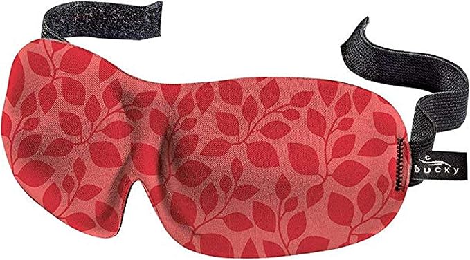 Bucky 40 Blinks No Pressure Eye Mask for Travel & Sleep, Hibiscus Leaf, One Size