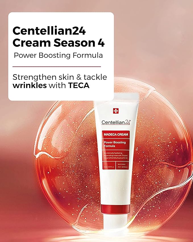 CENTELLIAN 24 Madeca Cream (Season 4, 1.7+1.7fl oz) + Expert Serum (Season 1, 0.23fl oz x 4pcs) - Korean Skin Care Set for Face. Moisturizer for Dry, Infuse with TECA, Centella Asiatica, Madecassoside