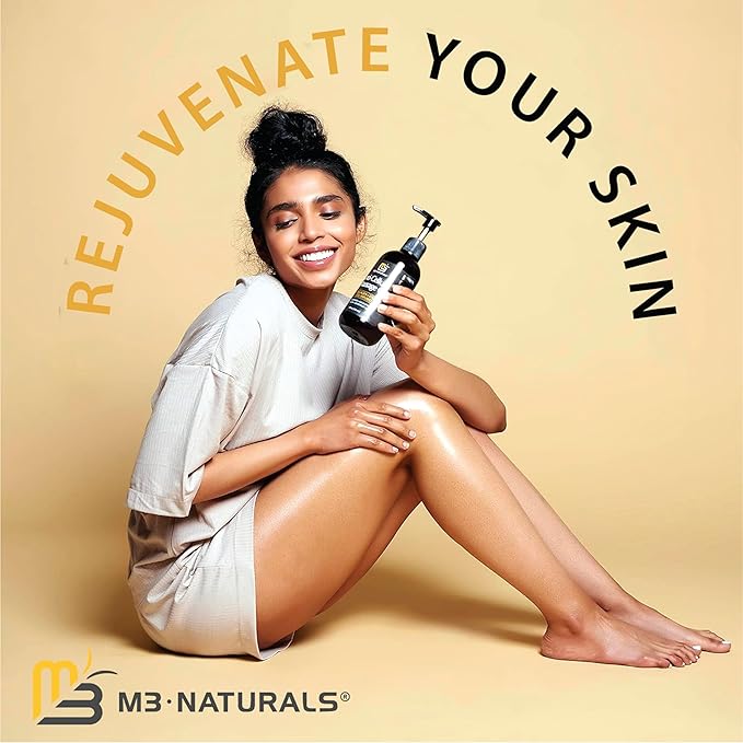 Anti Cellulite Massage Oil - Body Oil and Massage Oil for Massage Therapy | Infused with Collagen and Stem Cell Skin Tightening Cellulite Cream and Massage Lotion for Women 16 Fl Oz by M3 Naturals