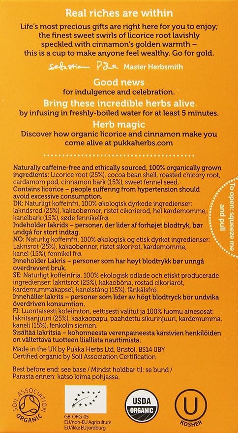 Pukka Herbal Teas Licorice and Cinnamon - 20 Bags, 20 Count