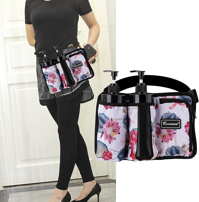 Massage Bottle Bag Massage Oil Holster Lotion Holster Massage Therapist Massage Oil Holster Massage Lotion … (Hua, 3 Bottle)