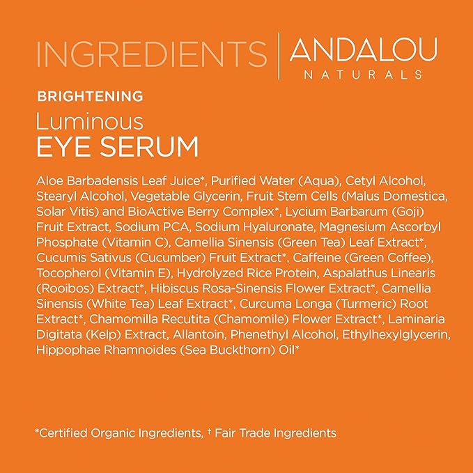 Andalou naturals luminous eye serum,