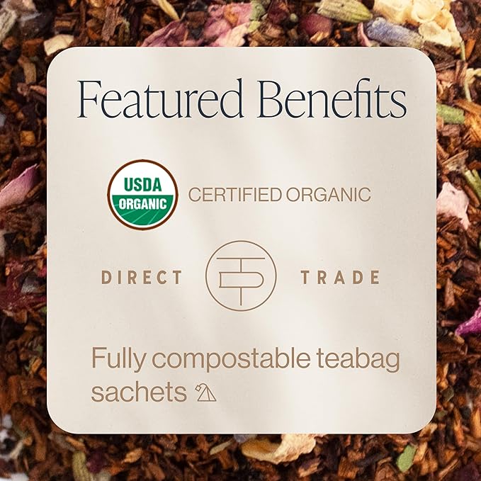 Rishi Tea Peach Hibiscus Green Houjicha Roasted Japanese Tea - Organic, Low Caffeine Sachet Bags with Hibiscus & Peach, Enjoy Hot or Iced - 15 Count (Pack of 1)