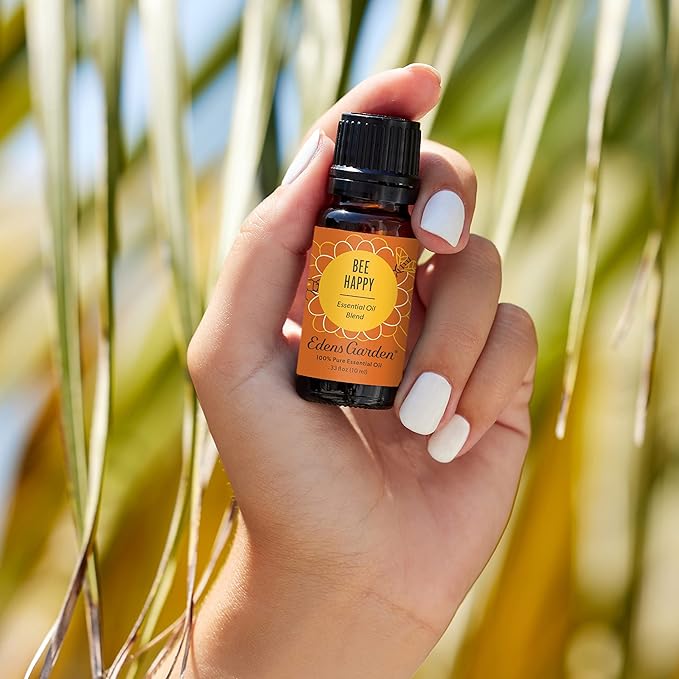 Edens Garden Bee Happy Essential Oil Blend- 100% Pure Premium Grade, Undiluted, Natural, Therapeutic, Aromatherapy, The Best for Kid Safe, Candle, Humidifiers 30 ml (1 fl oz)