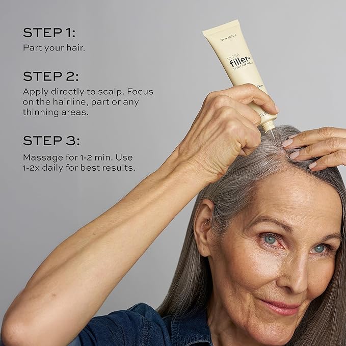 John Frieda ULTRAfiller+ Hair Density Scalp Serum for Fine Hair, Volumizing Hair Serum, Scalp Treatment for Thickening for Women and Men, 2 Oz