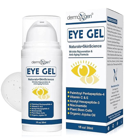 Eye Gel + Plant Stem Cells + Matrixyl 3000 + Arginine For Under And Around Eyes To Smooth Fine Lines, Eliminate Dark Circles, And De-puff Bags With Peptide Complex.