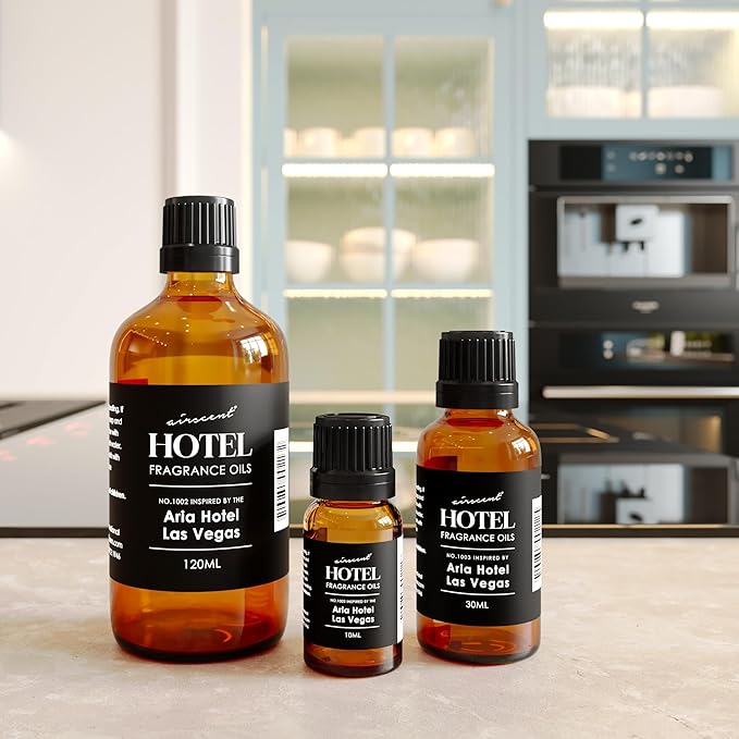 AirScent Hotel Diffuser Oil Inspired by The Aria Asian Garden Scent - Premium Fragrance Oil No. 1003 for Ultrasonic and Waterless Diffusers and Crafting- 30 mL, 1 fl oz Glass Bottle with Dropper Cap