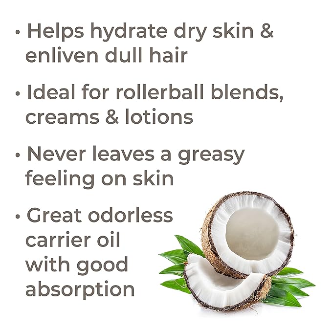 Plant Therapy Fractionated Coconut Oil for Skin, Hair, Body 100% Pure, Natural Moisturizer, Massage & Aromatherapy Liquid Carrier Oil 1 Gallon