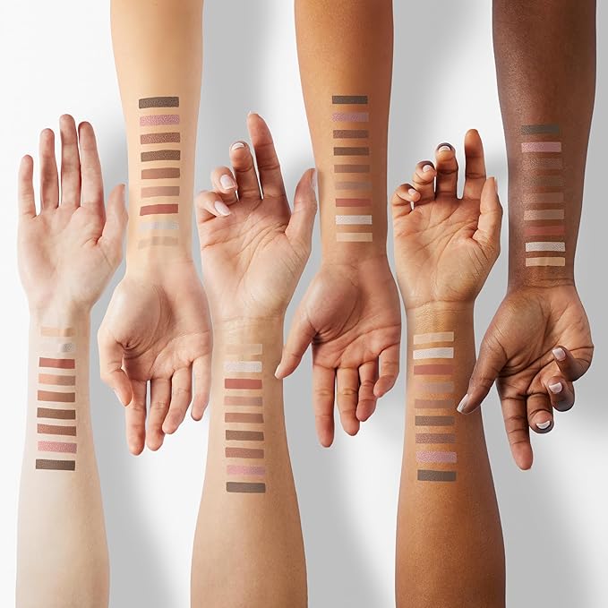 9Colors Nude Champagne Gold Rose Brown Colorful Glitter Eyeshadow Palette Makeup,Korean Natural Neutral Rainbow Eyeshadow Palettes Highly Pigmented Naturing-Looking Long Lasting Waterproof Blendable