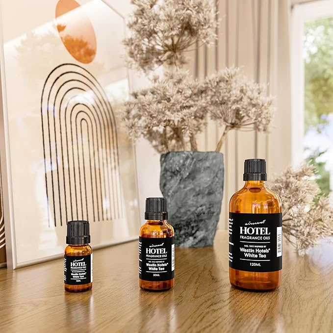 AirScent Hotel Diffuser Oil Inspired by Westin White Tea Hotel Scent - Fragrance Oil No. 1012 for Ultrasonic and Waterless Diffusers and Crafting - 120 mL, 4 fl oz Glass Dropper Bottle
