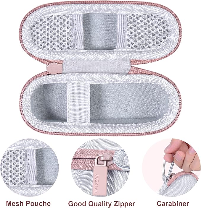 co2CREA Hard Case and Replacement Head Compatible with Finishing Touch Flawless Facial Hair Remover Electric Face Razor for Women (White Case + Replacement Head)