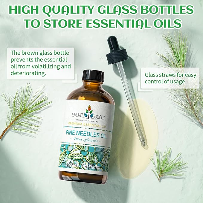 EVOKE OCCU Pine Essential Oil for Home Diffuser Fragrance DIY Candle Soap Making - 4 FL Oz