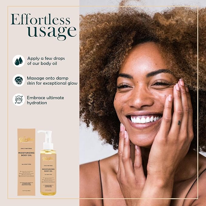 100% Pure Natural Hydrating Body Oil After Shower With Vitamin E, Coconut, Jojoba, Olive, Almond - Moisturizing Oil For Dry Skin, Non-Greasy Body Oils For Women & Men - Unscented 5.07 fl oz