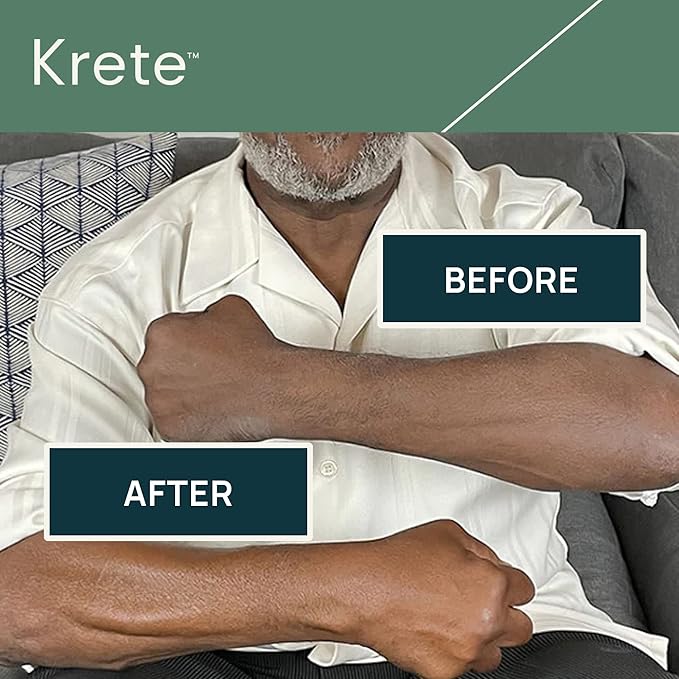 KRETE Hydrating Body Serum for Men - Moisturize, Smooth, Hydrate & Strengthen Your Skin In 30-Seconds, Oil-Free, All Skin Types, with Tripeptide-29 & Hyaluronic Acid