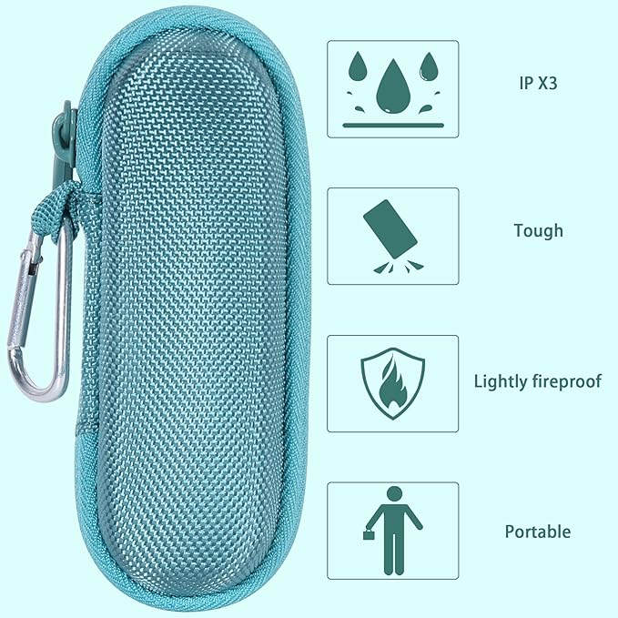 co2CREA Hard Case and Replacement Head Compatible with Finishing Touch Flawless Facial Hair Remover Electric Face Razor Women (Parisian Blue Case + Replacement Head)