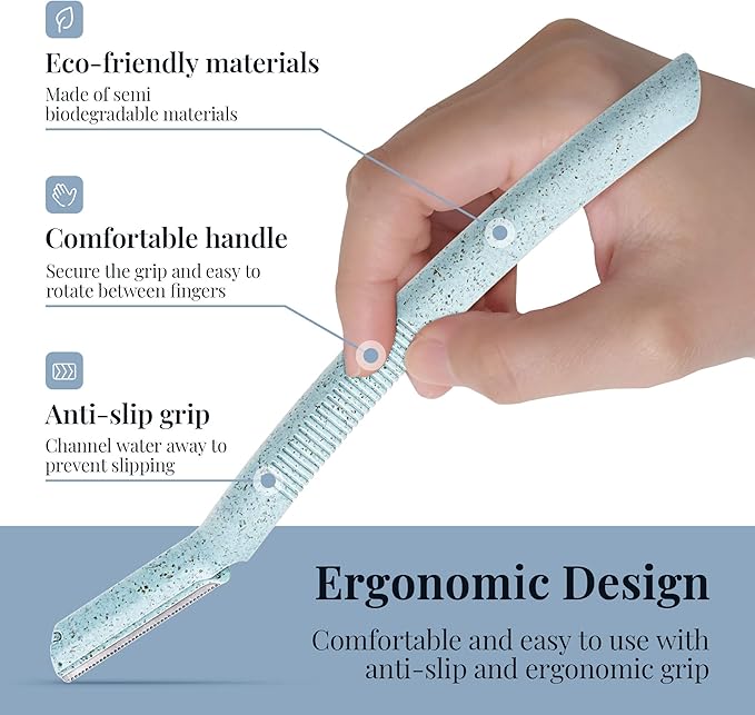 ennva Eyebrow & Facial Hair Razor | Multipurpose Dermaplane Trimmer | Disposable Blades - 12pcs