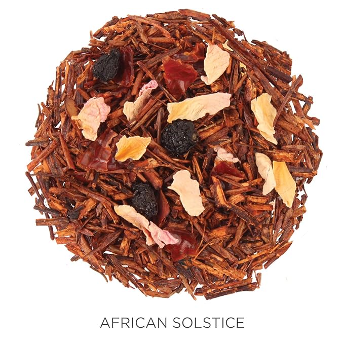 Tea Forte African Solstice Premium Organic Loose Leaf Caffeine-Free Herbal Tea Blend Canister, Makes 35-50 Cups