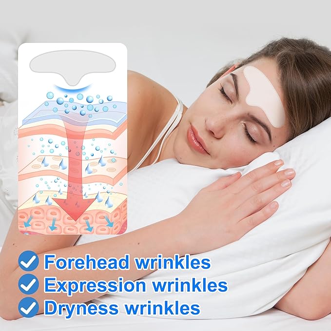 Forehead Wrinkle Patches 20pcs, anti wrinkle patches for all skin types with Collagen and Vitamin E, Forehead Wrinkles Treatment for deep forehead wrinkle remover