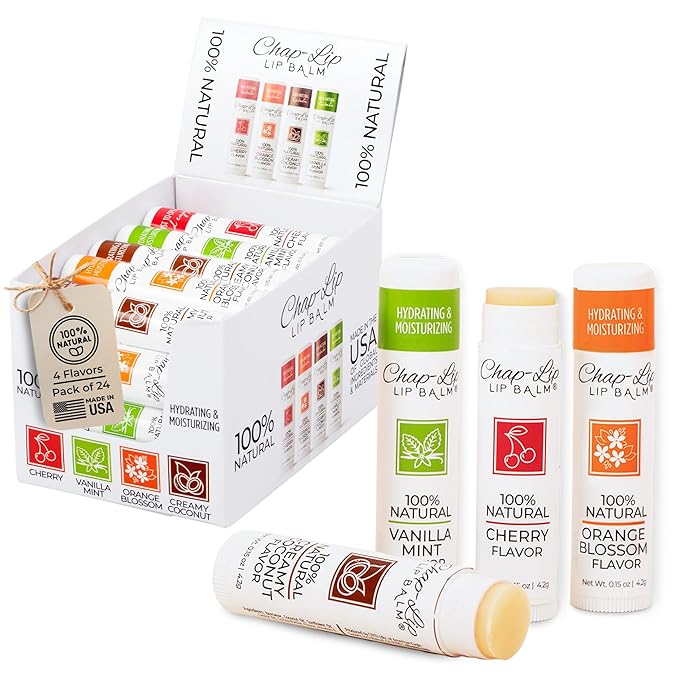 100% Natural Lip Balm Set, Hydrating Petroleum