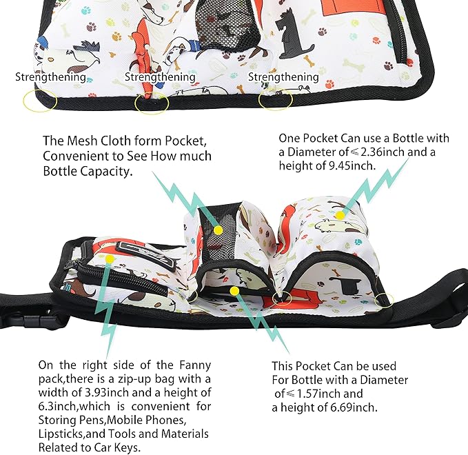 Massage Bottle Bag Massage Oil Bag Massage Therapist Holster Massage Lotion Holster Massage Oil Holster (YR-3KD-XiaoGou