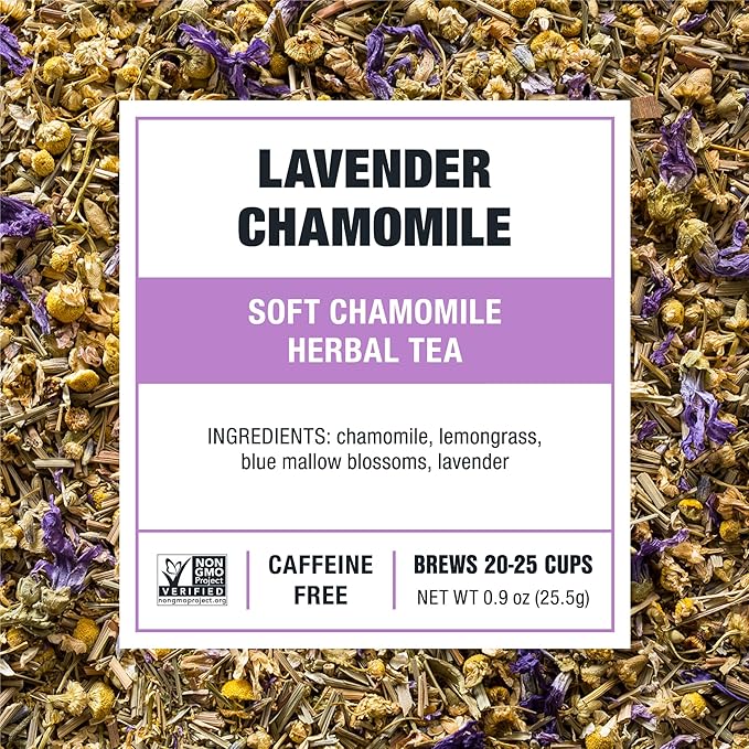 Tiesta Tea - Lavender Chamomile Herbal Tea | Loose Leaf | Calming Blend with Chamomile, Lavender, and Lemongrass | Caffeine-Free Herbal | Great for Hot or Iced | Resealable Pouch, 25 Cups | 0.9 Ounce