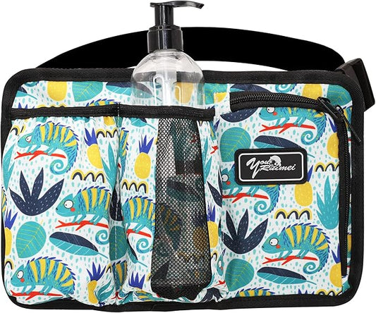 Massage Bottle Bag ，Massage Therapist Holster ，Massage Lotion Holster， Massage Oil Holster（3,bottle， Pattern design）