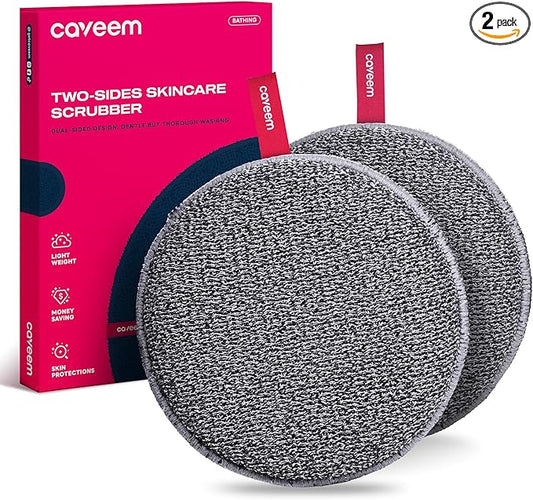 Exfoliating Body Scrubber, Bath and Body Scrub Buffer, Body Exfoliator for Remove Dead Skin, Gentle and Rough Lightweight Sponge for Shower (2 Pack)