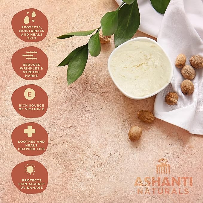 Whipped Shea Butter | Unrefined Shea Butter from Ghana, Coconut and Almond Oil (Fragrance Free Souffle, 8 oz)