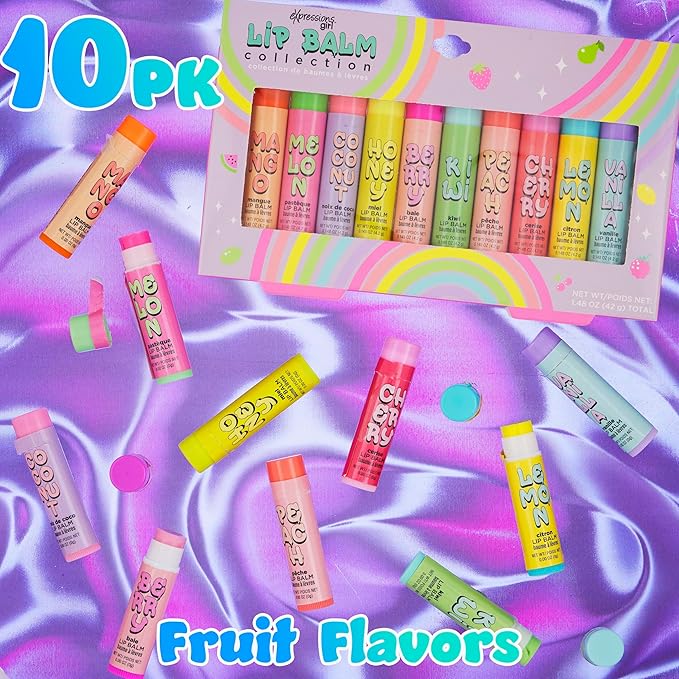 Expressions 10pc Fruity Lip Balm Collection