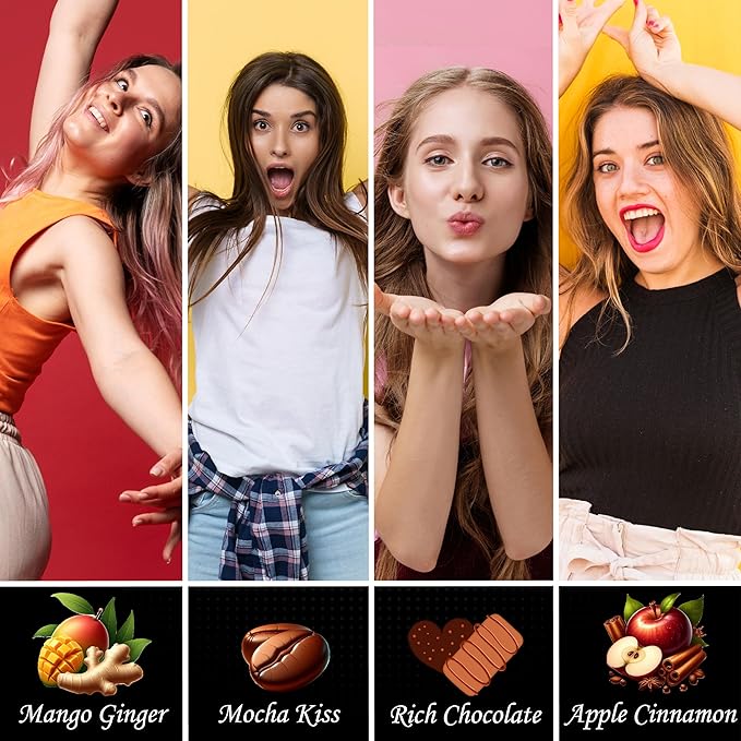 XOXO - 8 Piece Flavoured Body Massage Oils Set - Natural Pleasant Aroma for Men & Women - Quality Assurance, Nourishing & Moisturizing - 240ML/8.11 FL Oz - by Dude’s Love