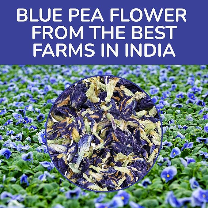 BREWIX, Butterfly Pea Flower Herbal Tea Loose Leaf (40+ Cups,1.41oz/40g) | Caffeine Free | Premium Dried Butterfly Pea Flowers For Blue & Purple Drinks, Food Coloring