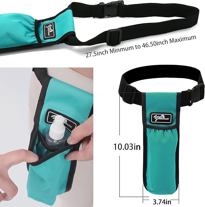 Massage Bottle Bag Massage Therapist Holster Massage Lotion Holster Massage Oil Holster（YR-1KD-MailGreen）