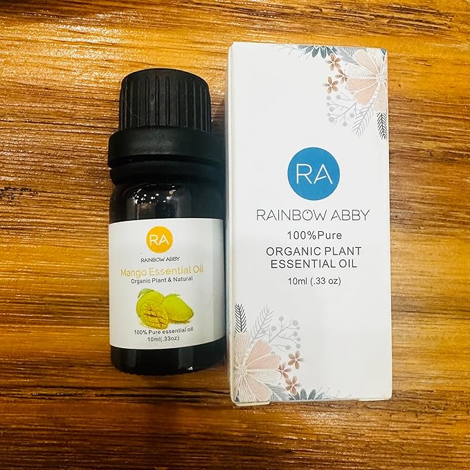 Mango Essential Oil, 100% Pure Organic Natural Aromatherapy Mango Oil for Diffuser, Massage, Yoga, Meditation, Bath, Skin Care (10ml)