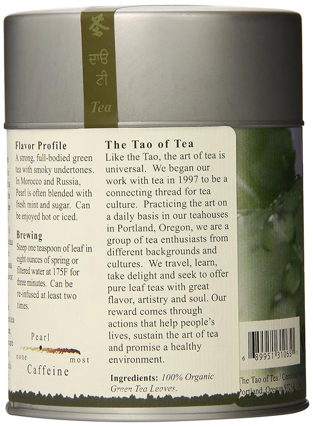 The Tao of Tea, Pearl Green Tea, Loose Leaf, 4.0 Ounce Tin