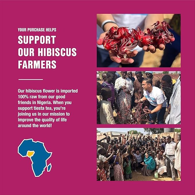 Tiesta Tea - Dried Hibiscus | Loose Leaf | Cut & Sifted Hibiscus Flower | Premium Blend | Non-Caffeinated | Make Hot or Iced & Brews Up to 200 Cups | 16 Ounce Resealable Bulk Pouch