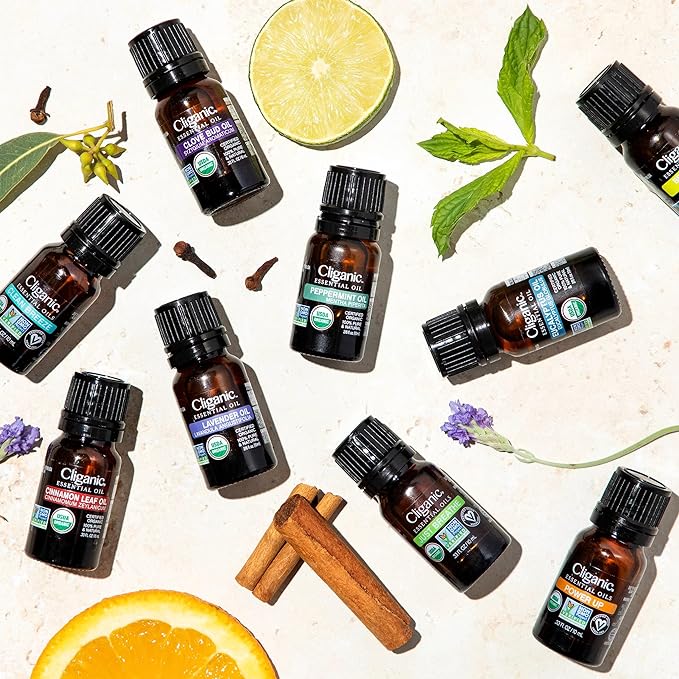 Cliganic Organic Peppermint Essential Oil, 1oz - 100% Pure Natural Undiluted, for Aromatherapy | Non-GMO Verified (Packaging May Vary)