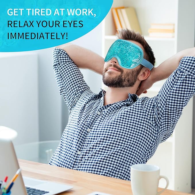 Cooling eye mask with gel