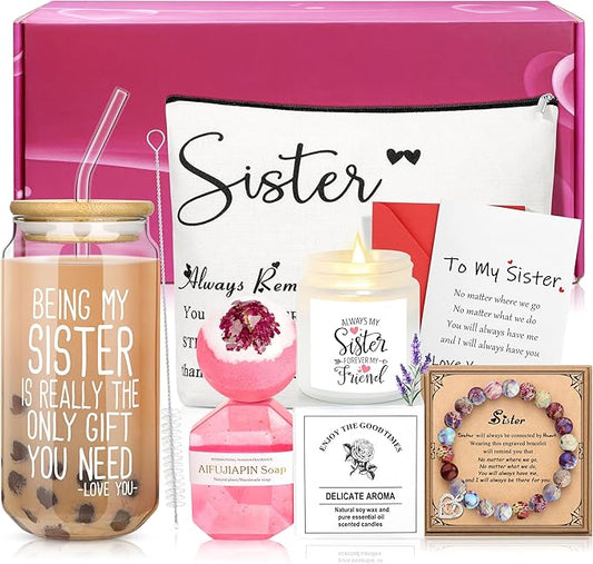 Sister Birthday Gifts, Birthday Christmas Mothers Day Gifts for Sister Set of 7