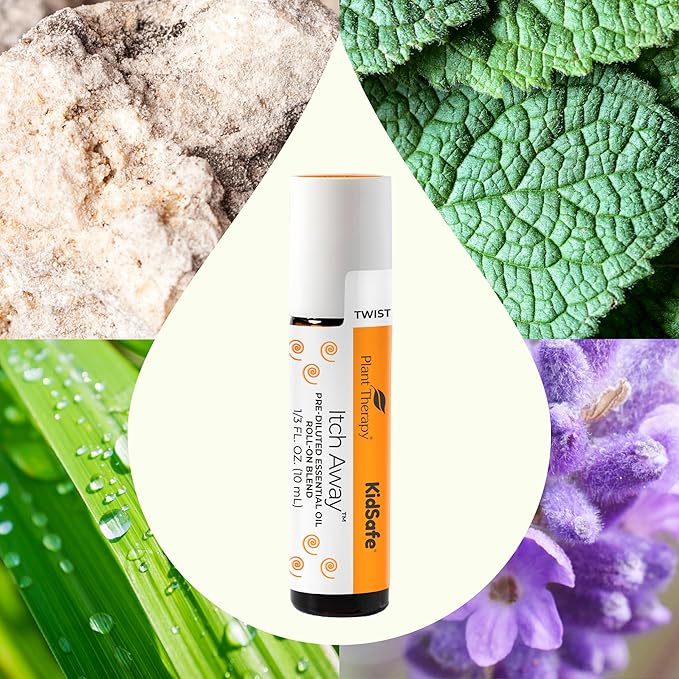 Plant Therapy KidSafe Itch Away Essential Oil Blend Pre-Diluted Roll-On 10 mL (1/3 oz) 100% Pure, Therapeutic Grade